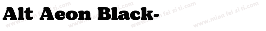 Alt Aeon Black字体转换